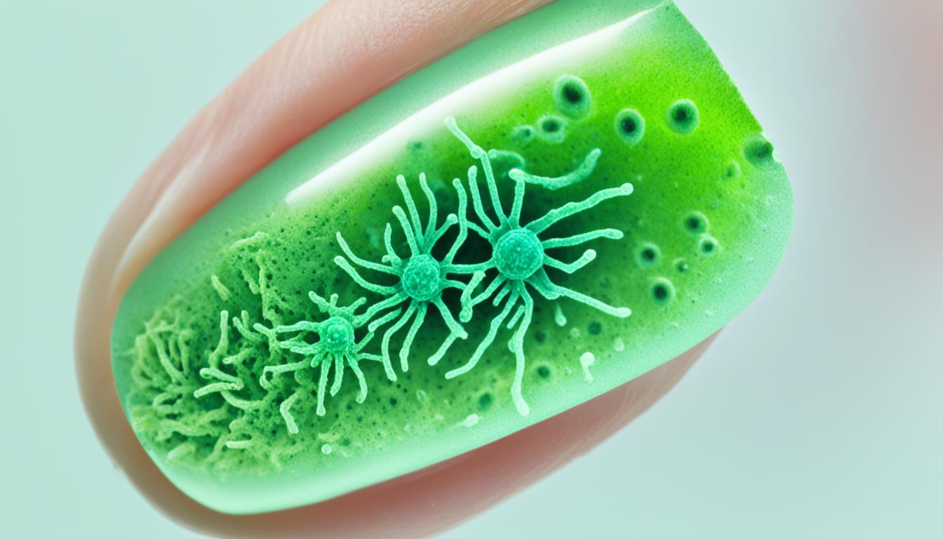 zielona bakteria na paznokciu czym leczyc